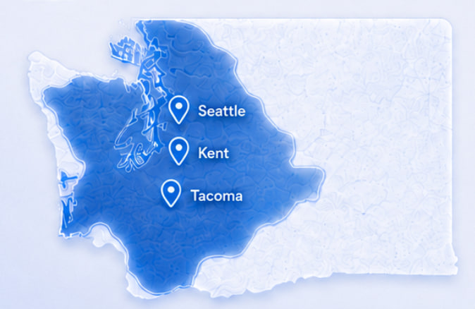 Washington Service Areas Map